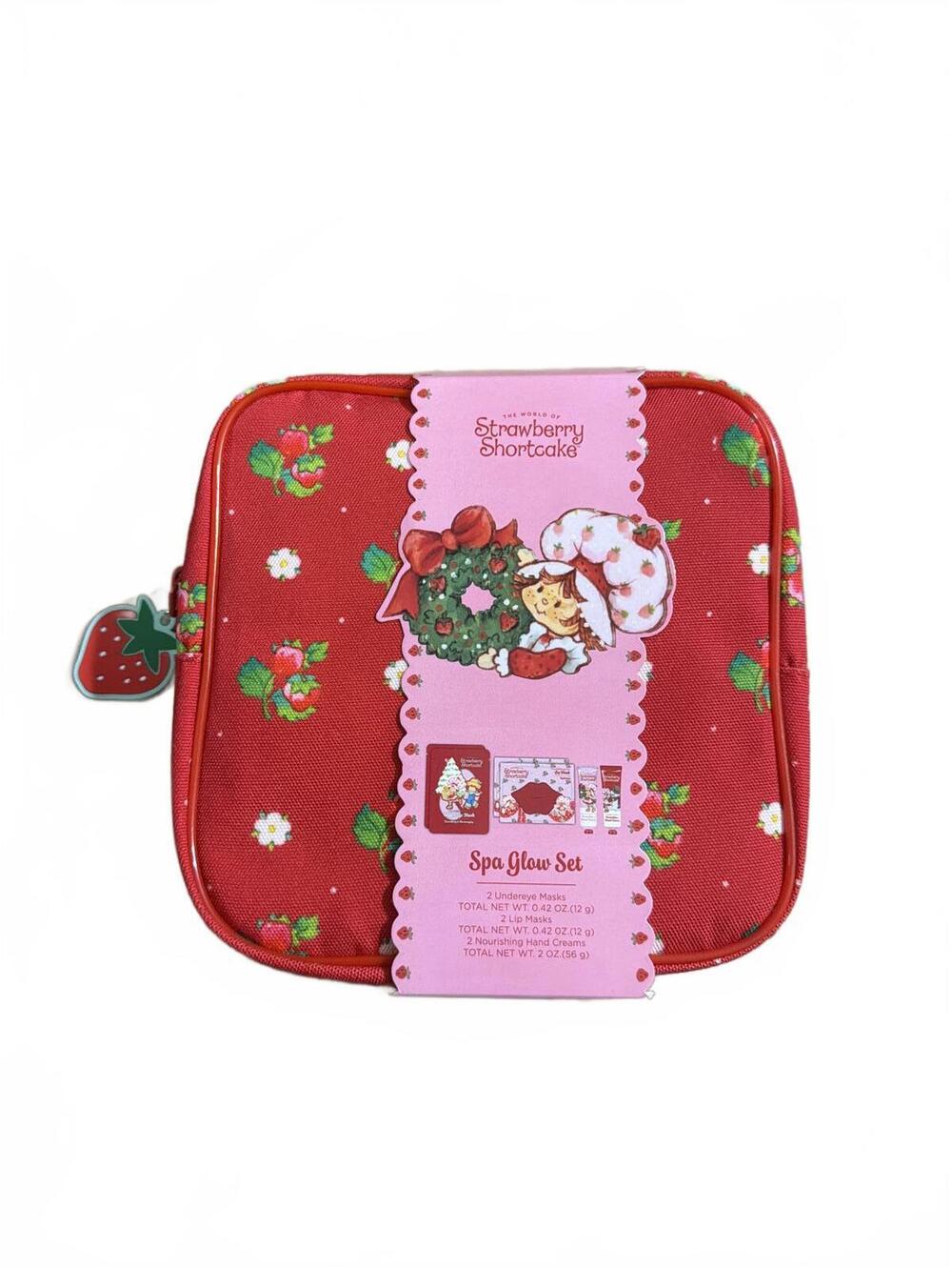 Strawberry Shortcake Spa Glove Set with Red Floral Pouch